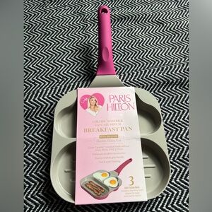 Paris Hilton Hot Pink Heart 3 Section Breakfast Pan